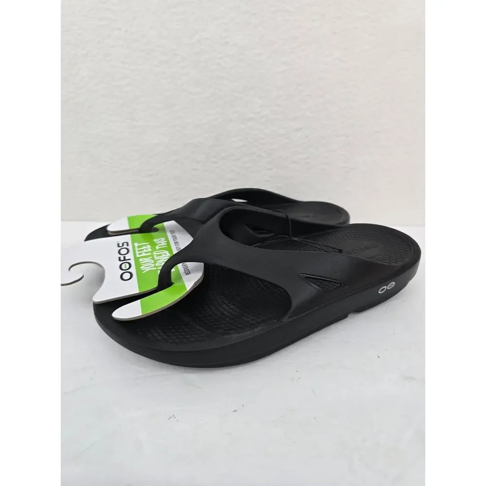 OOFOS Ooriginal Unisex Recovery Flip-Flops Thong Sandals Black M10 W12 New